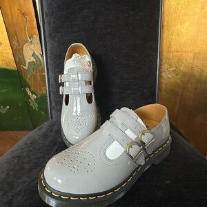 Dr. Martens Gray Patent Leather Mary Jane 8065 DEADSTOCK NIB